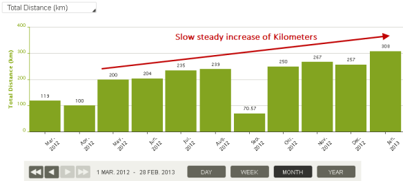 Monthly Increase Kms
