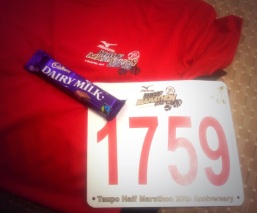 Taupo Half 2013 - A T-Shirt and Chocolate